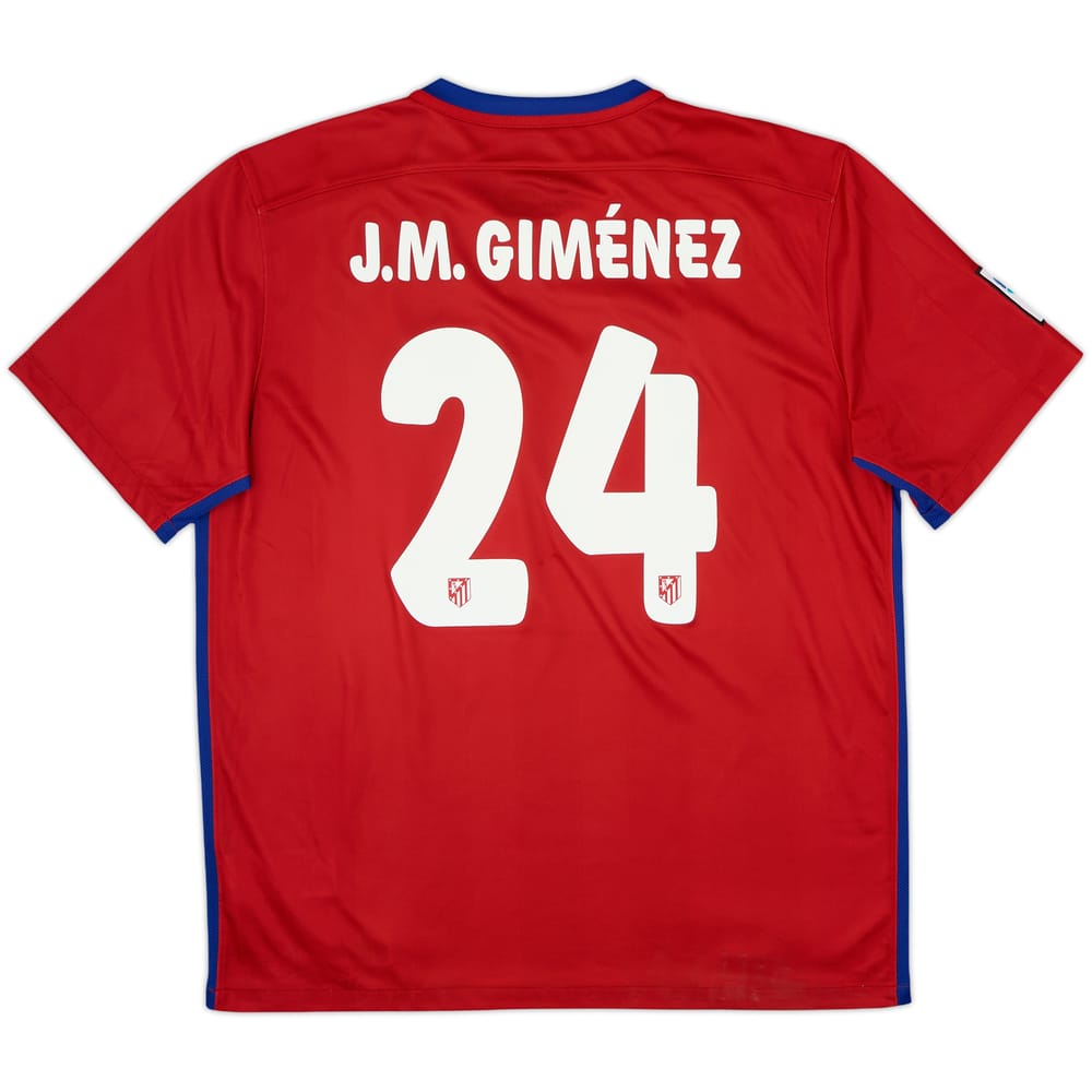 2015-16 Atletico Madrid Home Shirt J.Gimenez #24 - 8/10 - (XL)