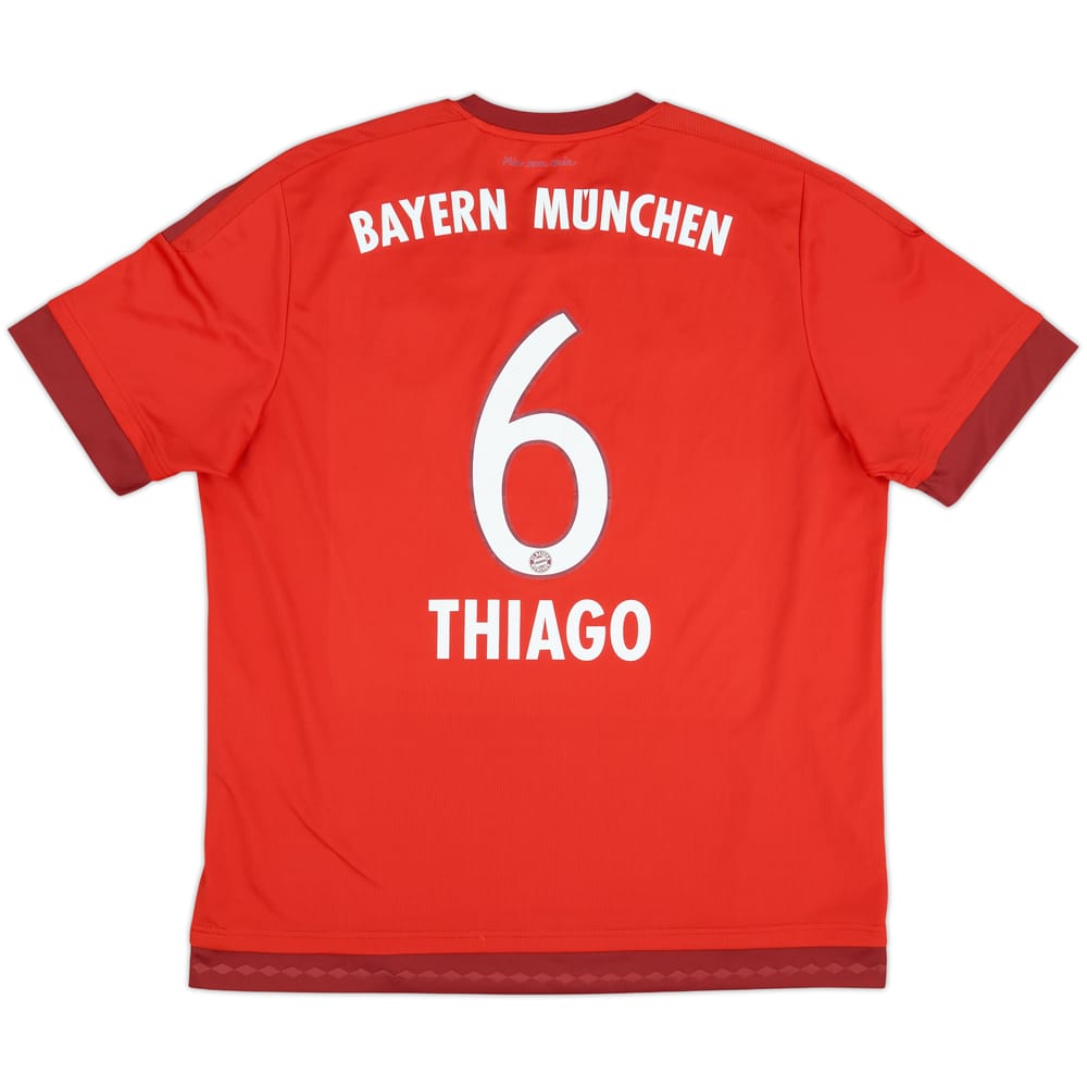 2015-16 Bayern Munich Home Shirt Thiago #6 - 9/10 - (XL)