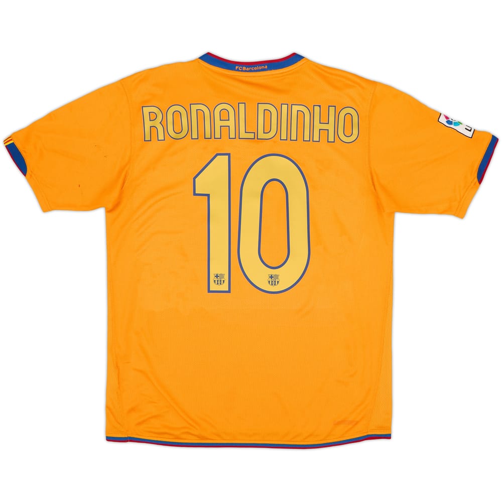 2006-08 Barcelona Away Shirt Ronaldinho #10 - 6/10 - (M)