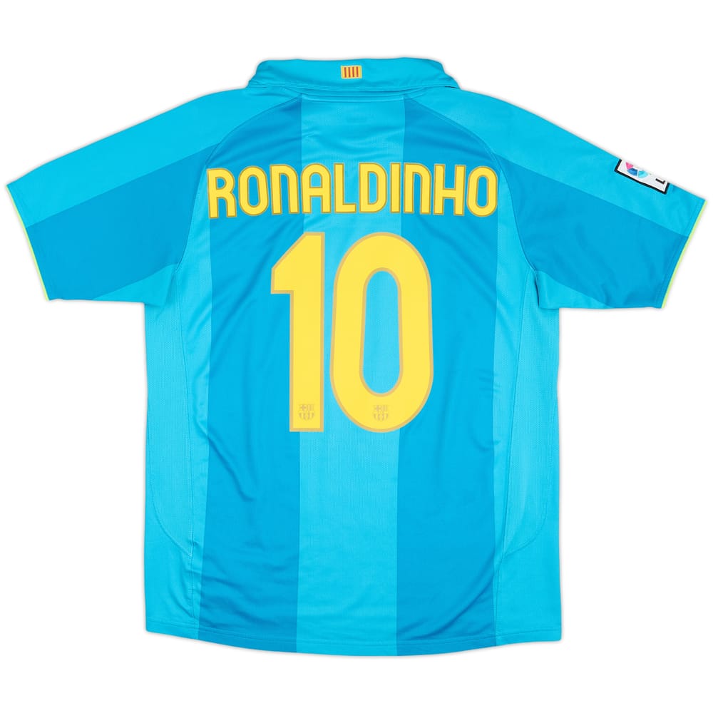 2007-09 Barcelona Away Shirt Ronaldinho #10 - 7/10 - (M)