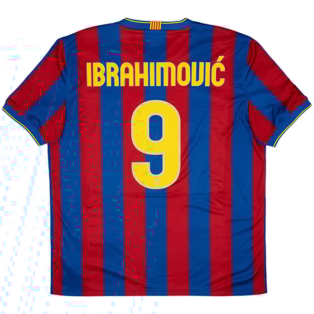 2009-10 Barcelona Home Shirt Ibrahimovic #9 - 10/10 - (XL)
