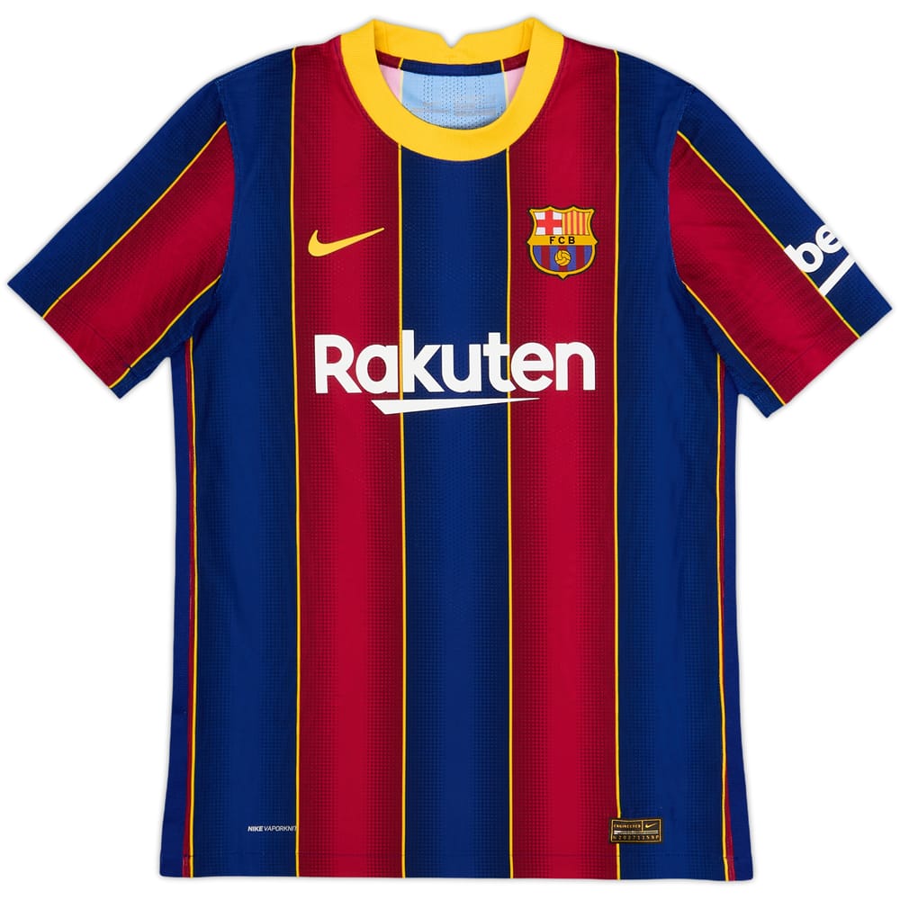 2020-21 Barcelona Authentic Home Shirt - 8/10 - (L.Boys)