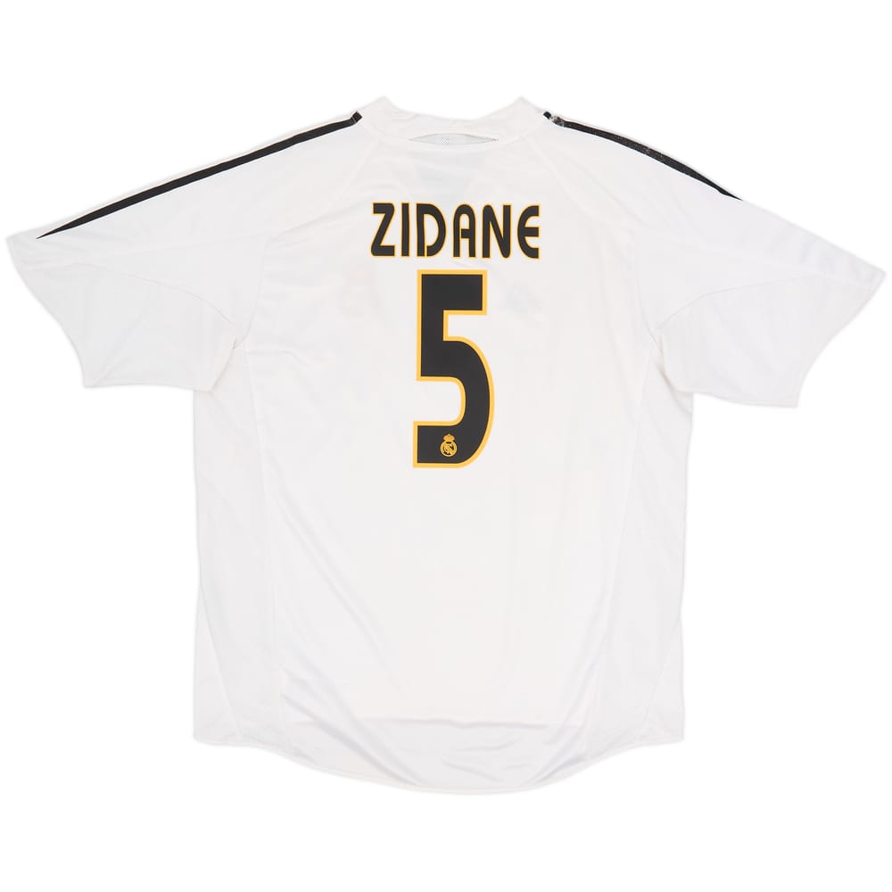 2004-05 Real Madrid Home Shirt Zidane #5 - 6/10 - (XL)