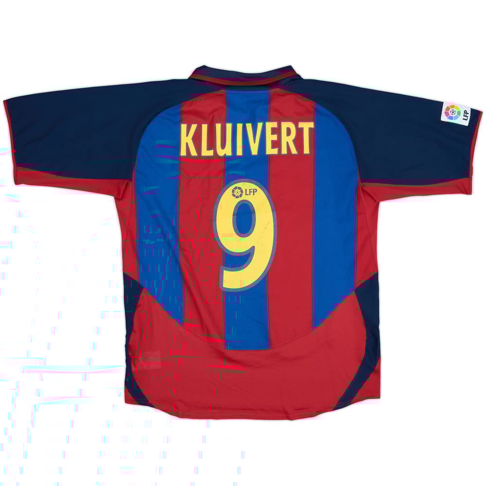 2003-04 Barcelona Home Shirt Kluivert #9 - 7/10 - (XL)