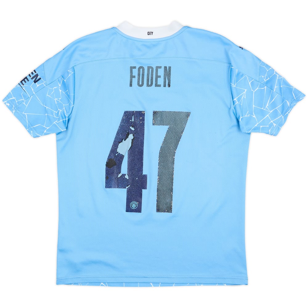 2020-21 Manchester City Home Shirt Foden #47 - 4/10 - (M)