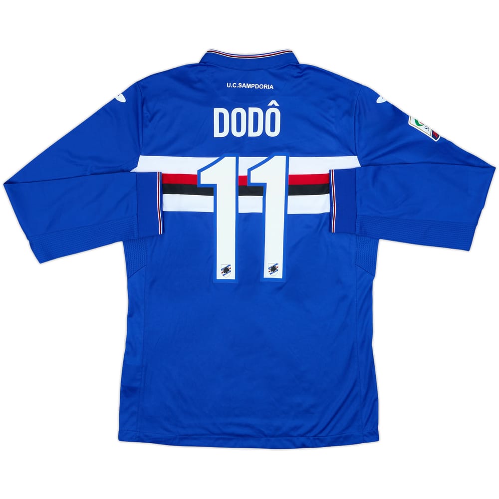 2015-16 Sampdoria Home L/S Shirt Dodo #11 - 7/10 - (L)