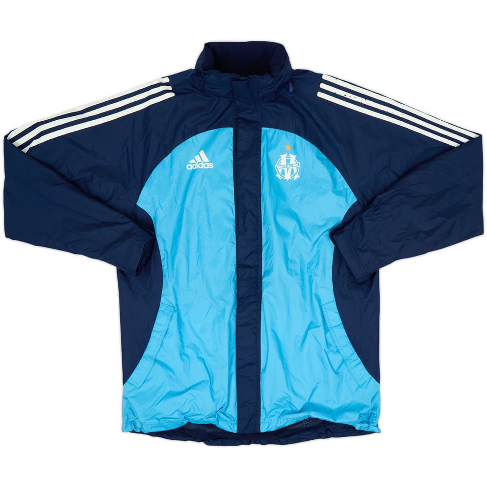 2002-03 Olympique Marseille adidas Hooded Rain Jacket - 7/10 - (XL.Boys)