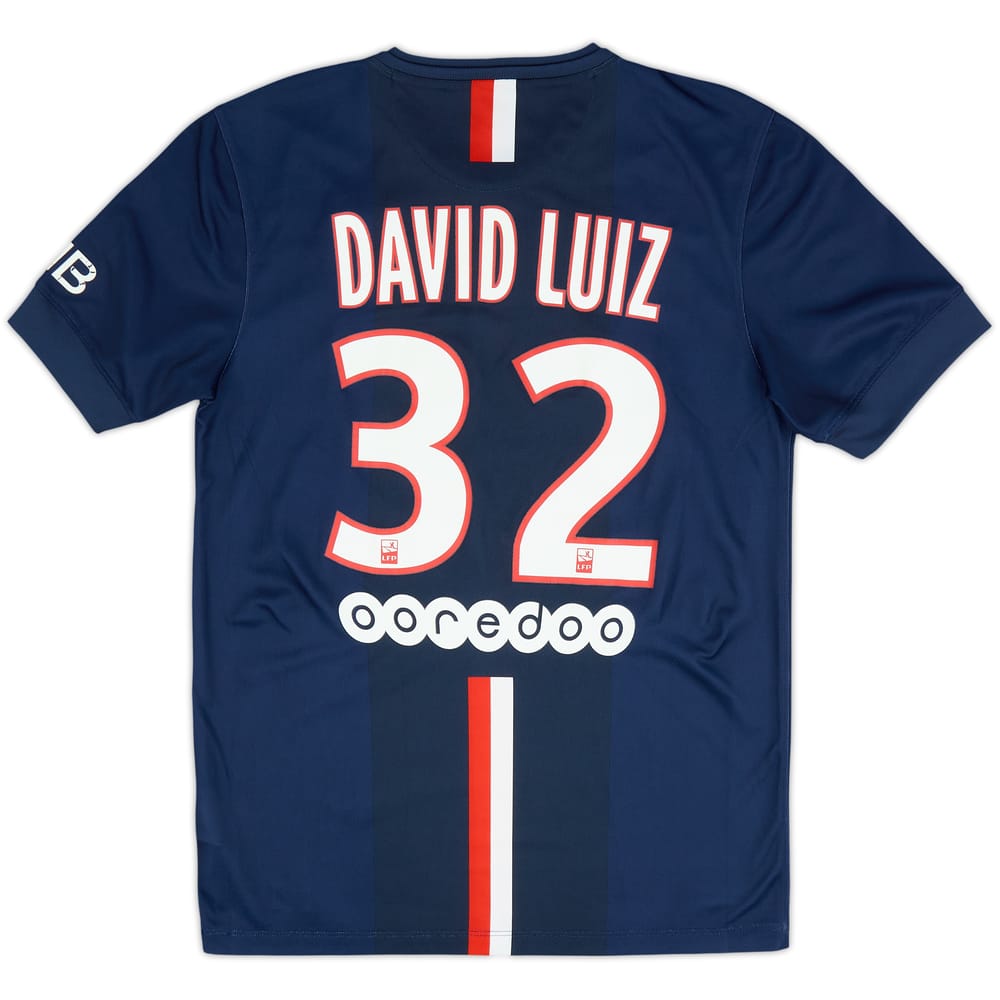 2014-15 Paris Saint-Germain Home Shirt David Luiz #32 - 8/10 - (S)