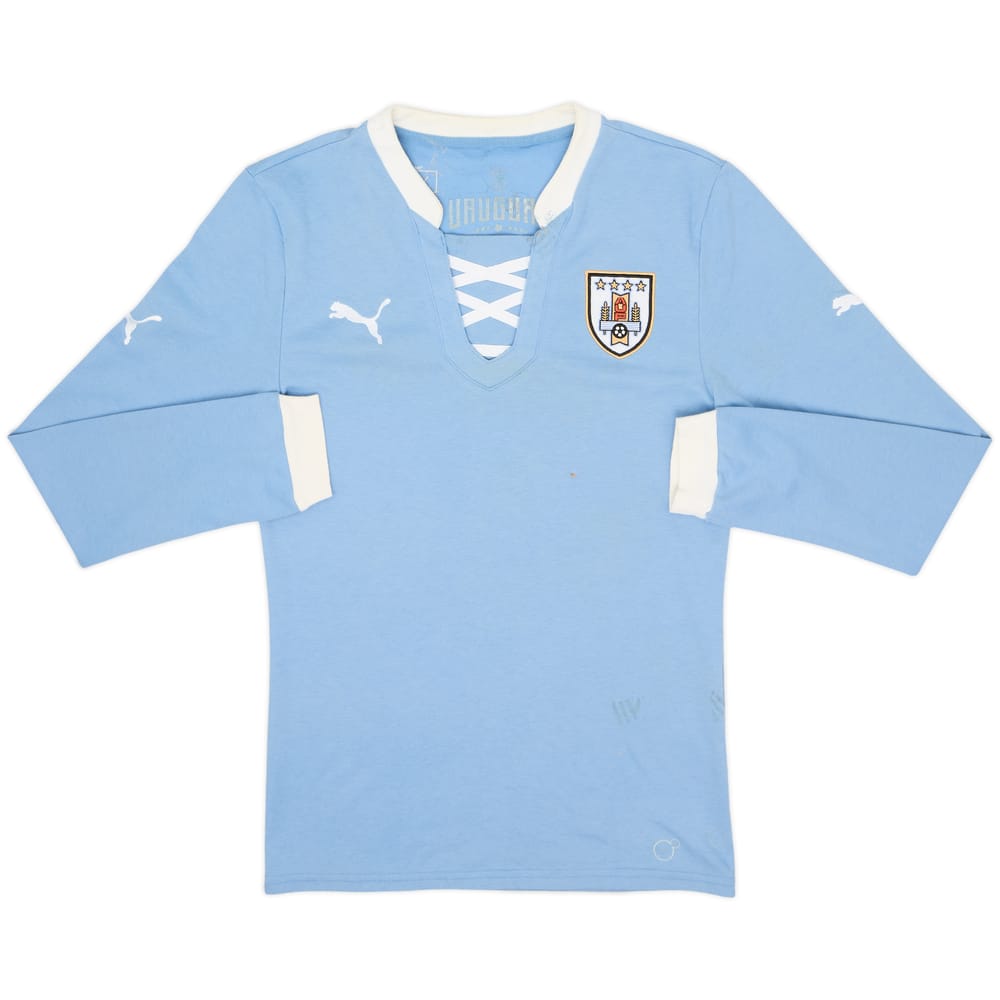 2013 Uruguay Confederations Cup Home L/S Shirt - 5/10 - (S)