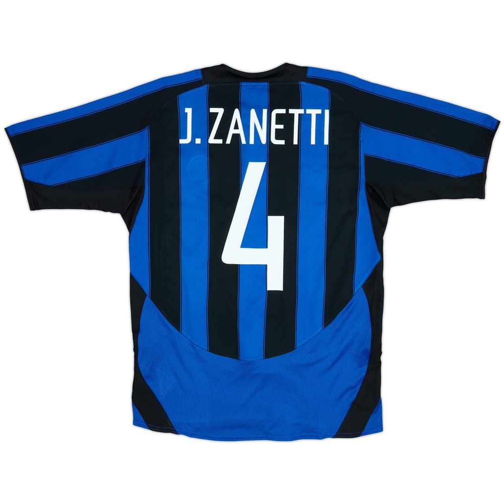 2003-04 Inter Milan Home Shirt J.Zanetti #4 - 7/10 - (M)