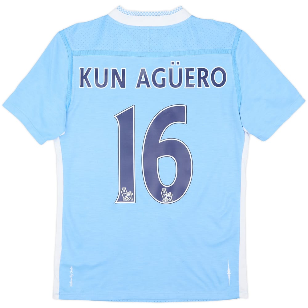 2011-12 Manchester City Home Shirt Kun Aguero #16 - 6/10 - (XS)