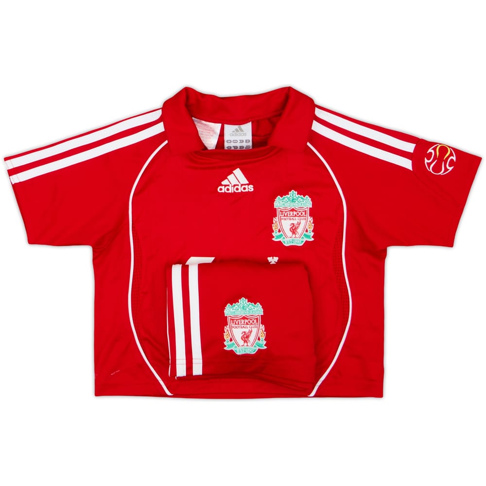 2006-08 Liverpool Home Shirt & Shorts - 8/10 - (18-24 Months)