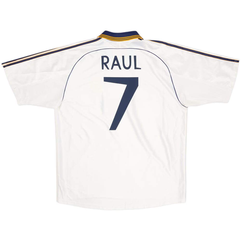 1998-00 Real Madrid Home Shirt Raul #7 - 9/10 - (XL)