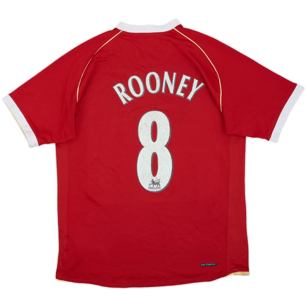 2006-07 Manchester United Home Shirt Rooney #8 - 5/10 - (M)