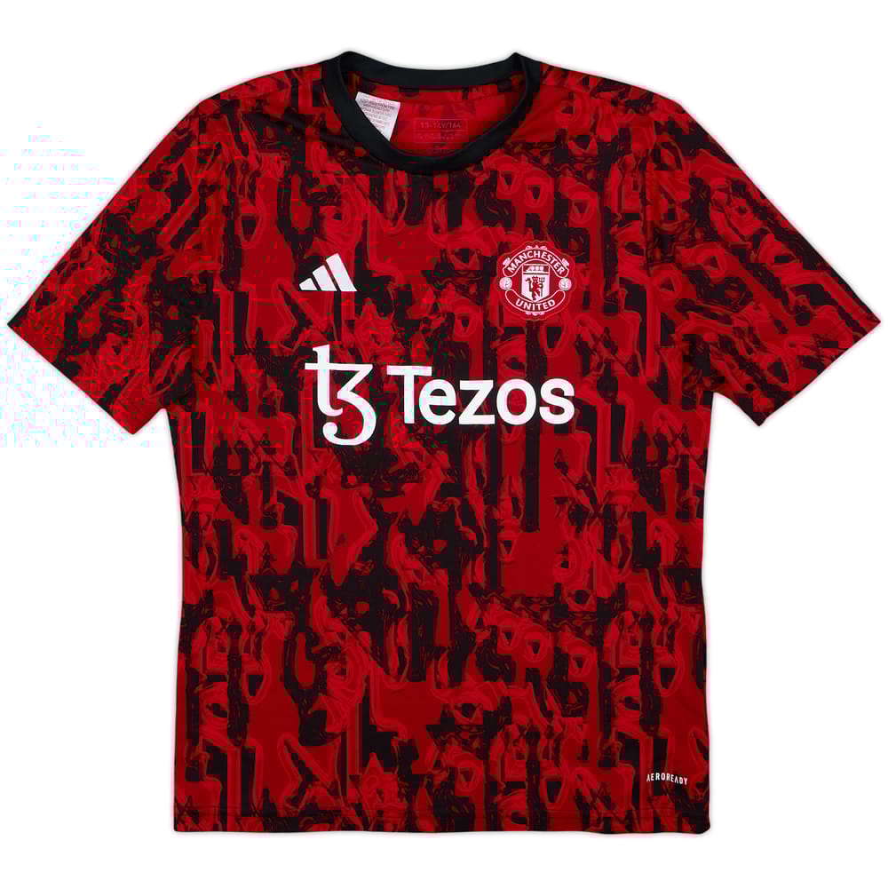 2023-24 Manchester United adidas Training Shirt - 8/10 - (L.Boys)