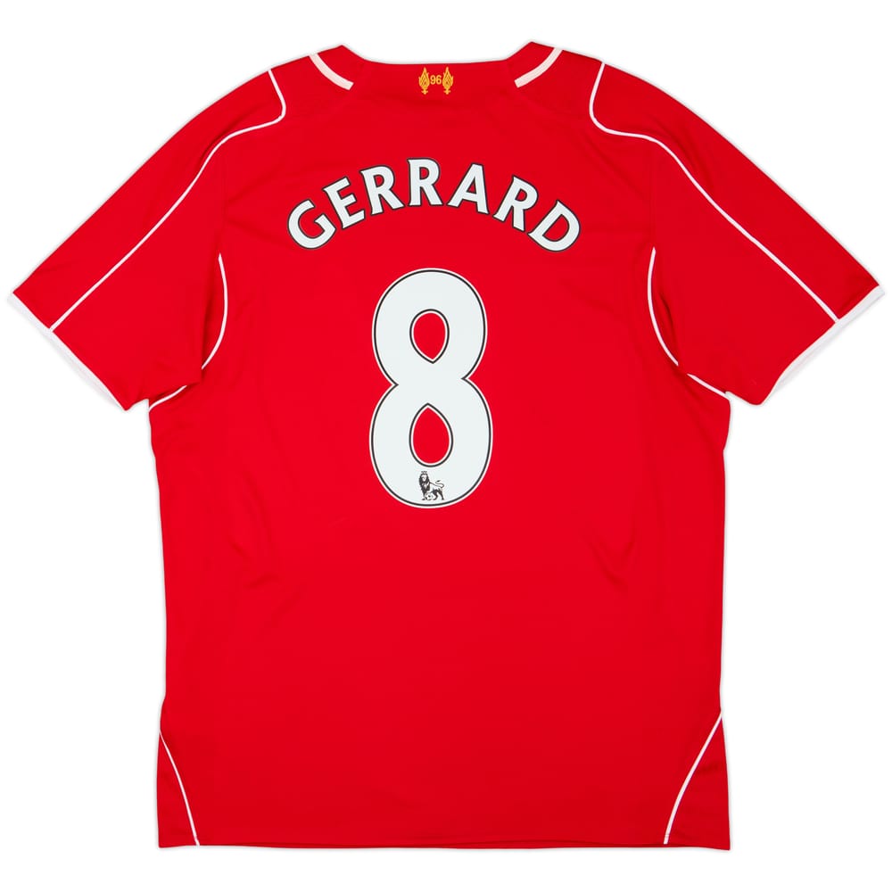 2014-15 Liverpool Home Shirt Gerrard #8 - 6/10 - (L)