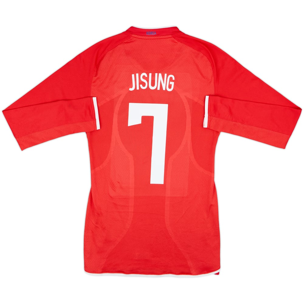 2008-10 South Korea Player Issue Home L/S Shirt Jisung #7 - 7/10 - (XL)