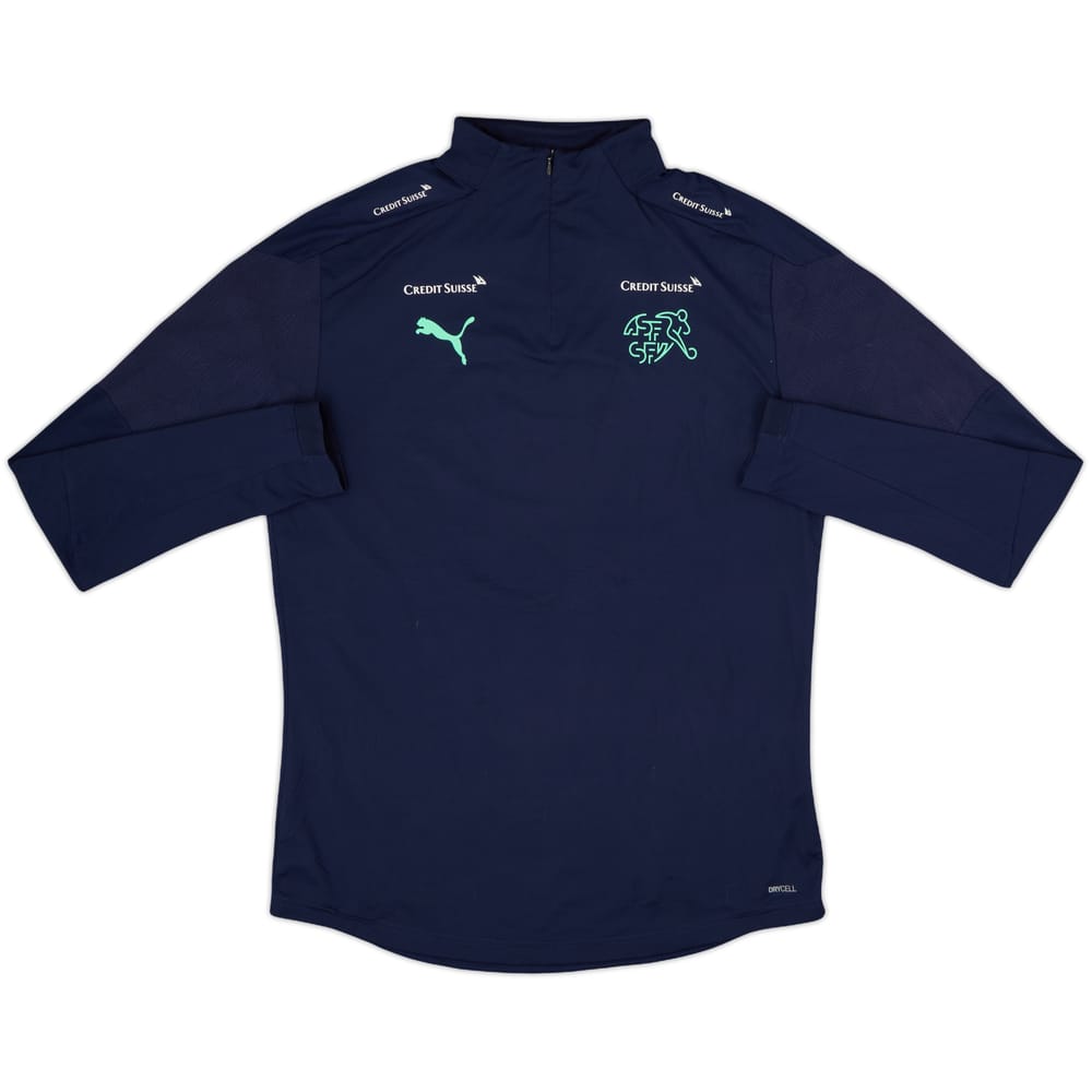 2019-20 Switzerland Player Issue Puma 1/4 Zip Drill Top - 8/10 - (L)