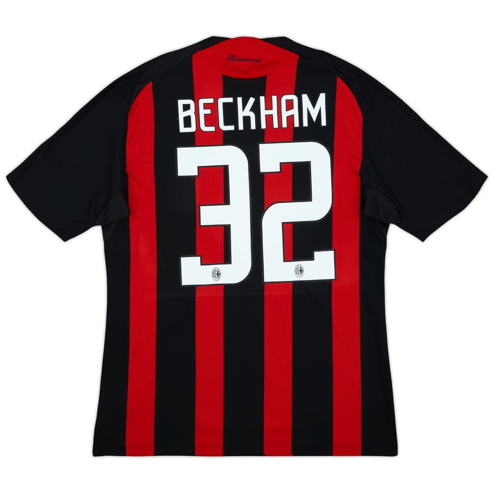2008-09 AC Milan Home Shirt Beckham #23 - 8/10 - (M)