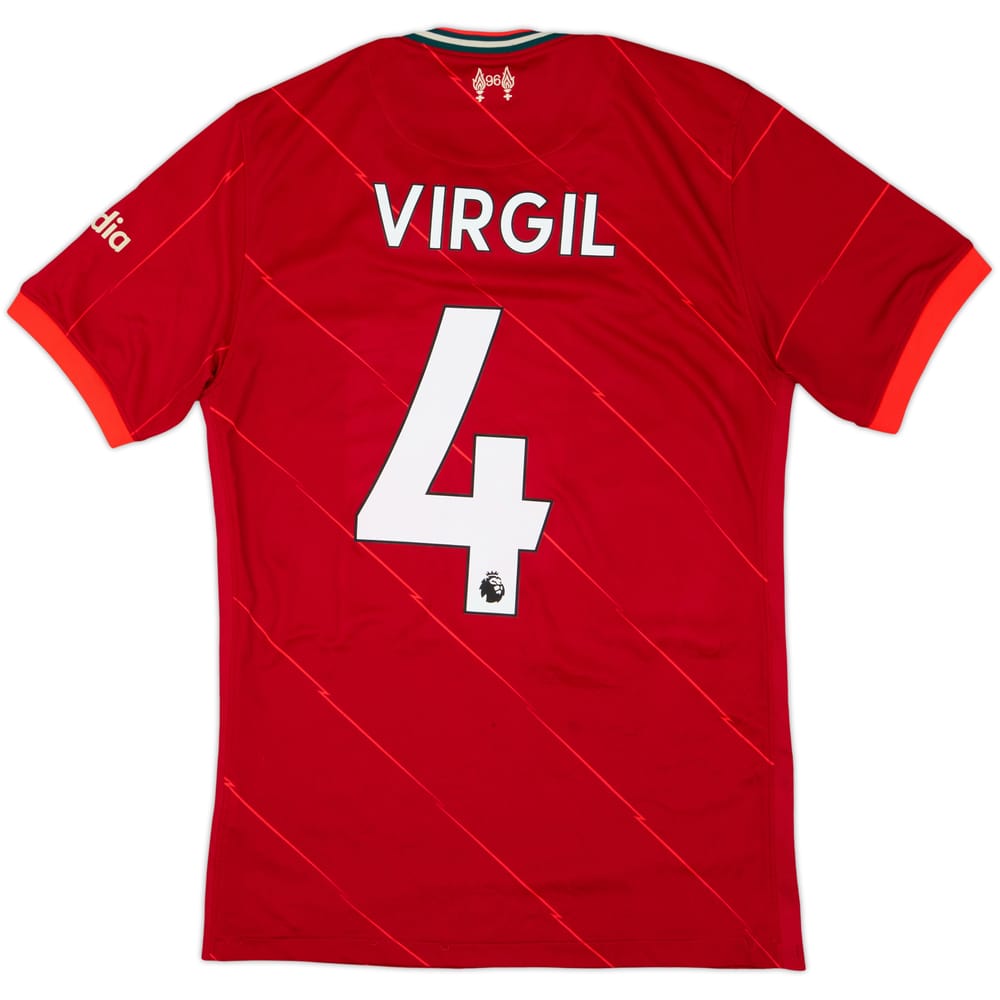 2021-22 Liverpool Home Shirt Virgil #4 - 8/10 - (S)