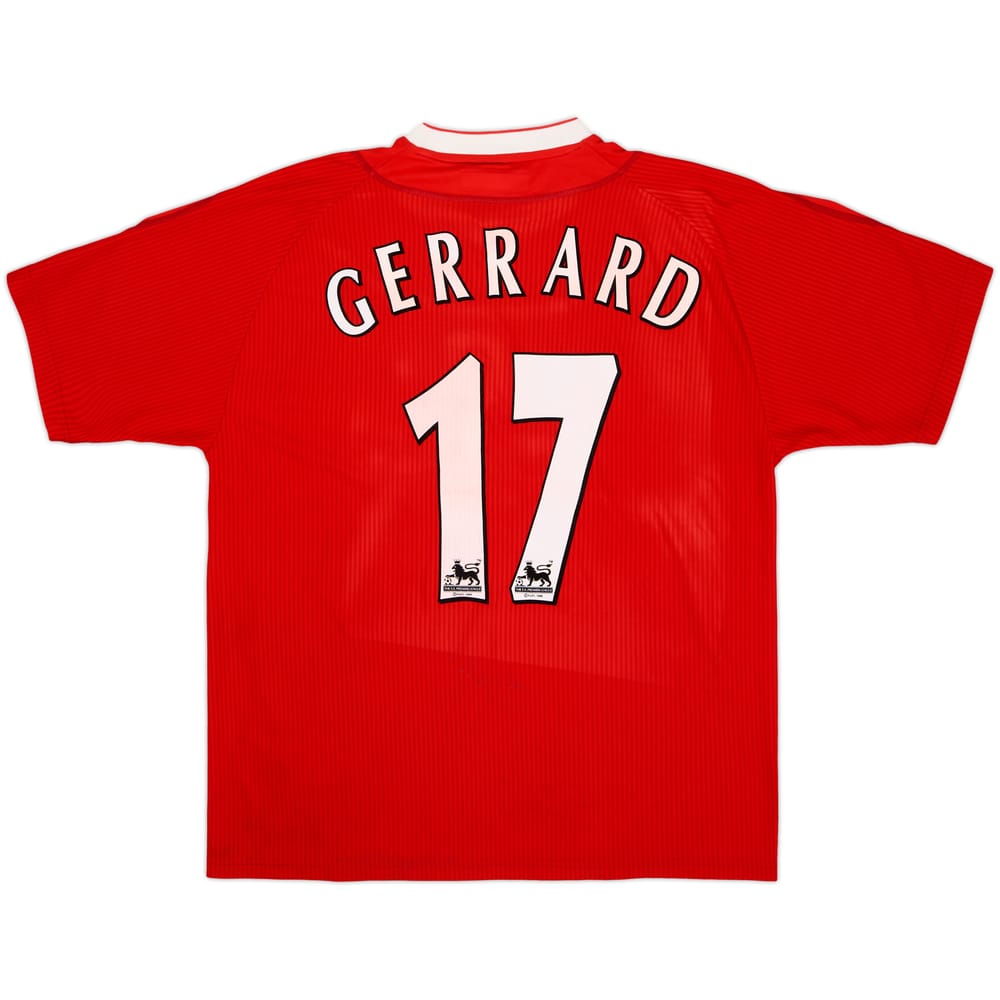 2002-04 Liverpool Home Shirt Gerrard #17 - 6/10 - (L)