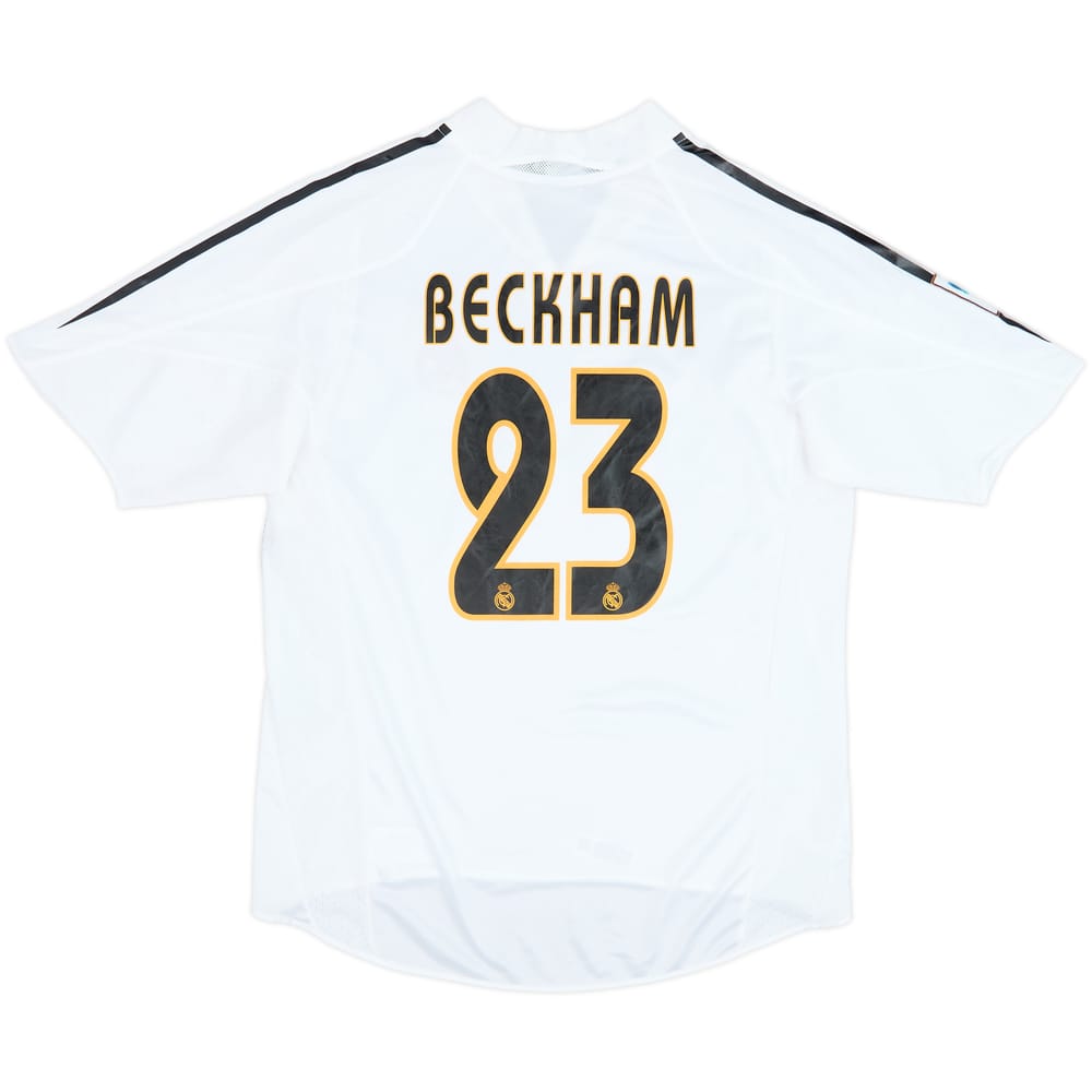 2004-05 Real Madrid Home Shirt Beckham #23 - 7/10 - (M)