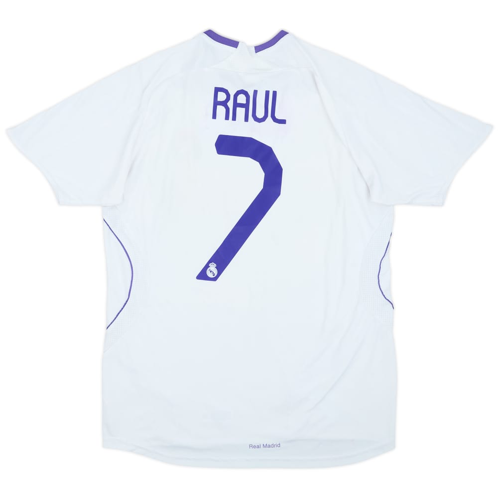 2007-08 Real Madrid Home Shirt Raul #7 - 6/10 - (XL.Boys)