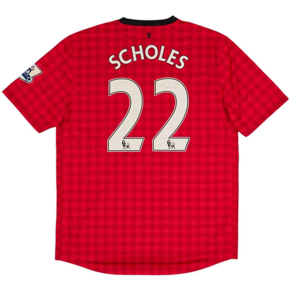 2012-13 Manchester United Home Shirt Scholes #22 - 5/10 - (L)