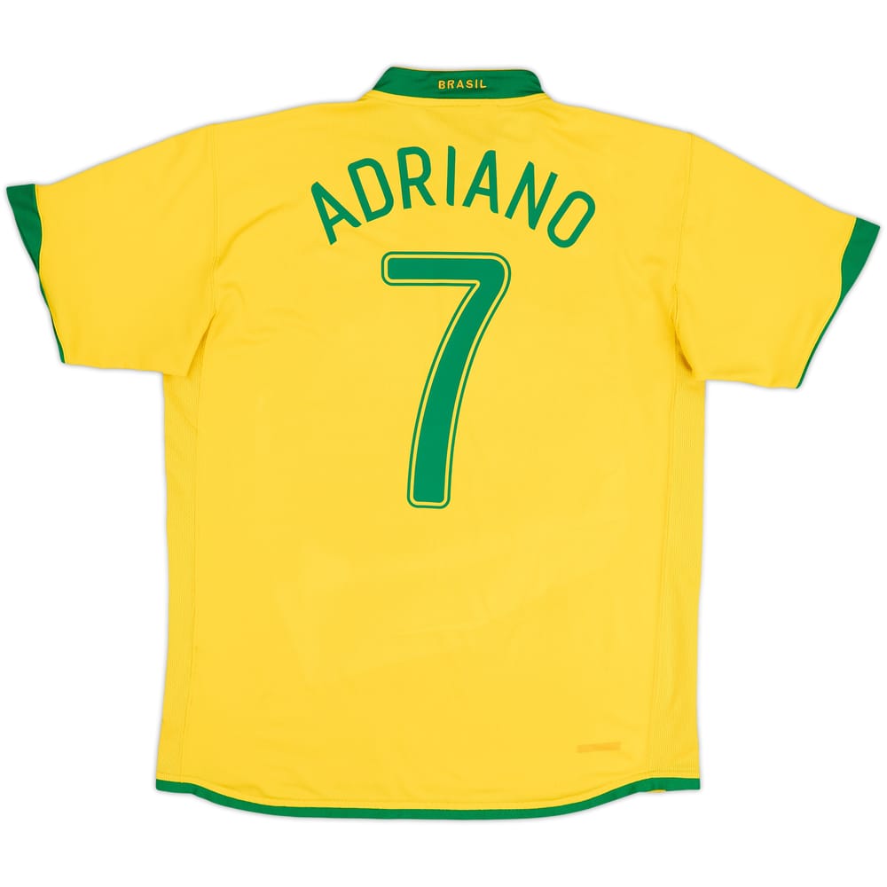 Camiseta de local de Brasil 2006-08 Adriano #7 - 6/10 - (L)