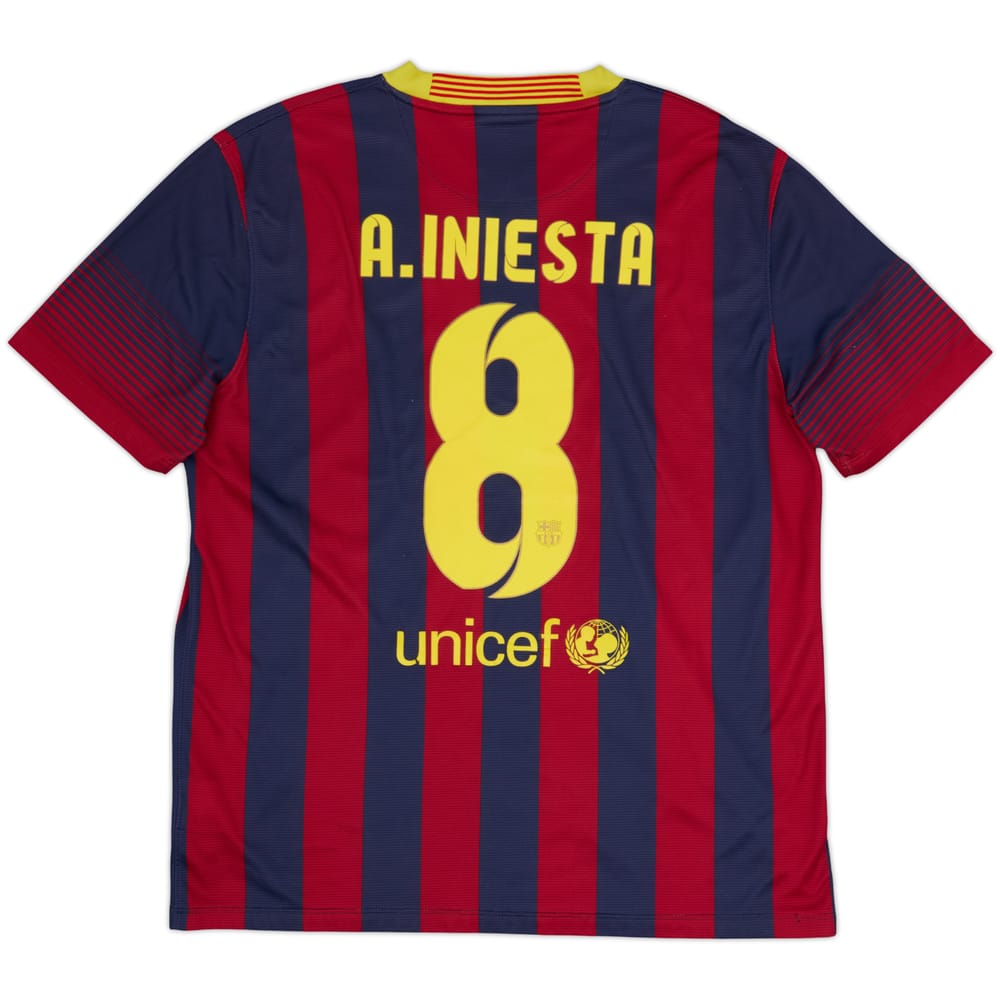 2013-14 Barcelona Home Shirt A.Iniesta #8 - 5/10 - (L)