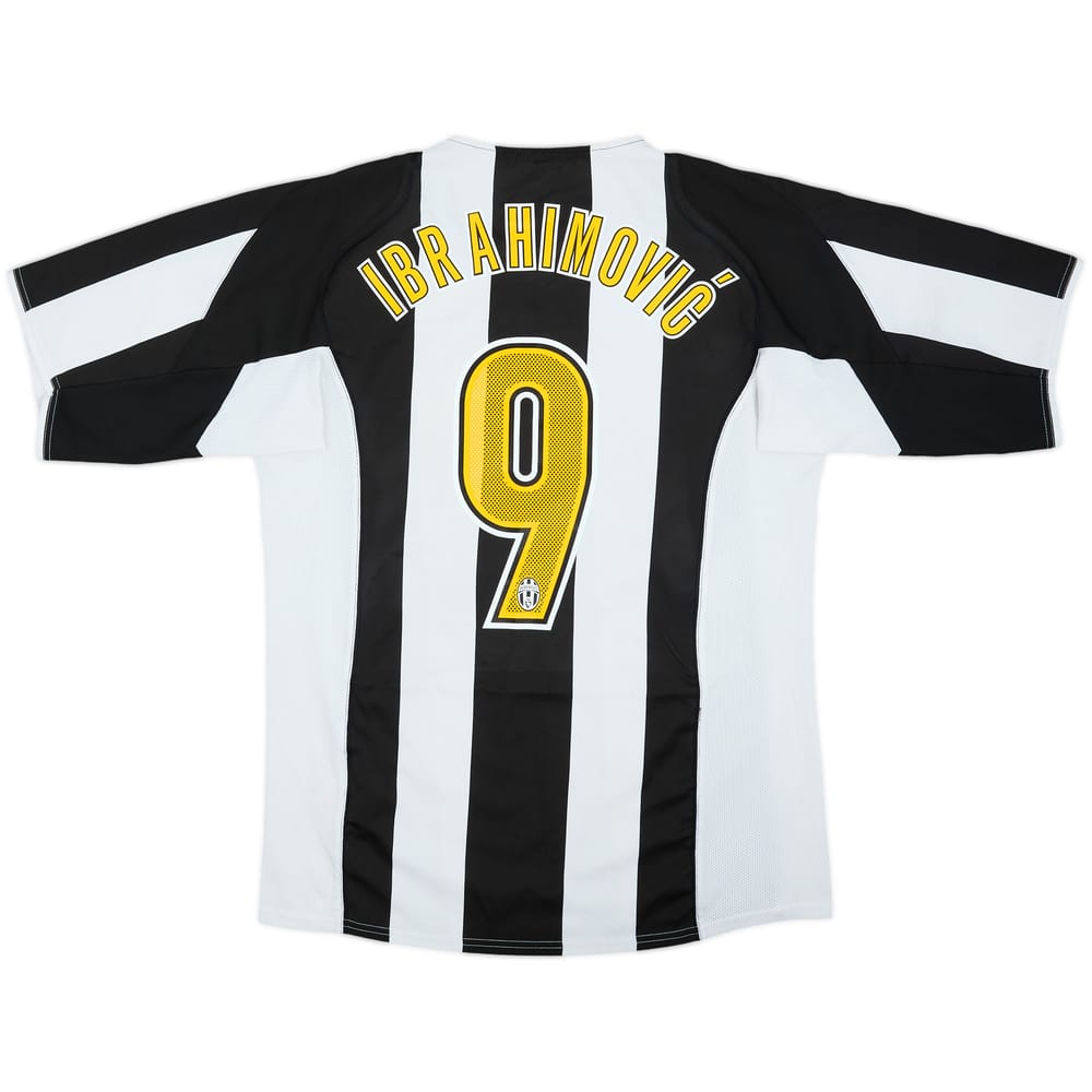 2004-05 Juventus Home Shirt Ibrahimovic #9 - 8/10 - (M)