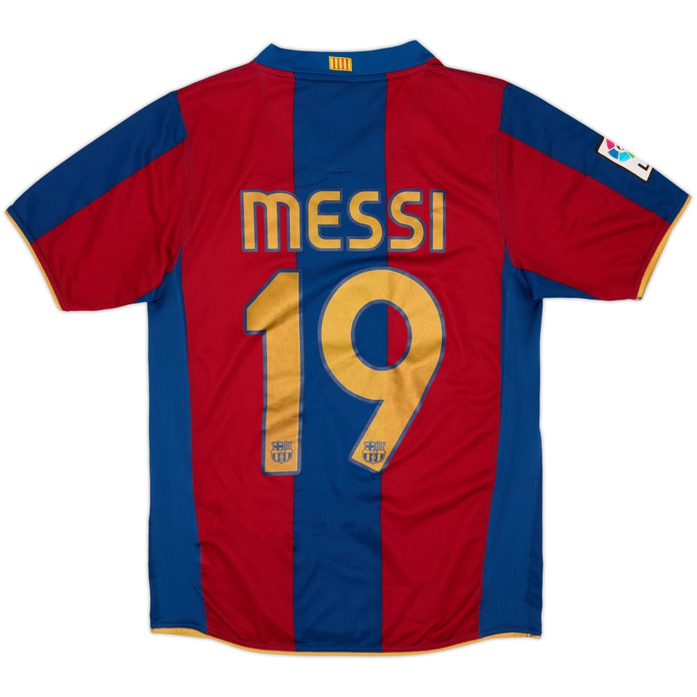 2007-08 Barcelona Home Shirt Messi #19 - 8/10 - (S)