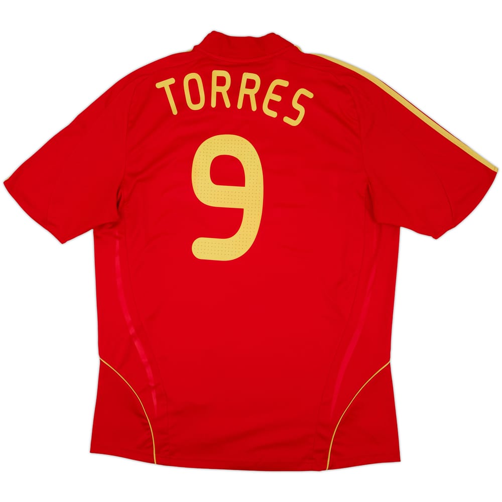 2007-09 Spain Home Shirt Torres #9 - 6/10 - (XL)
