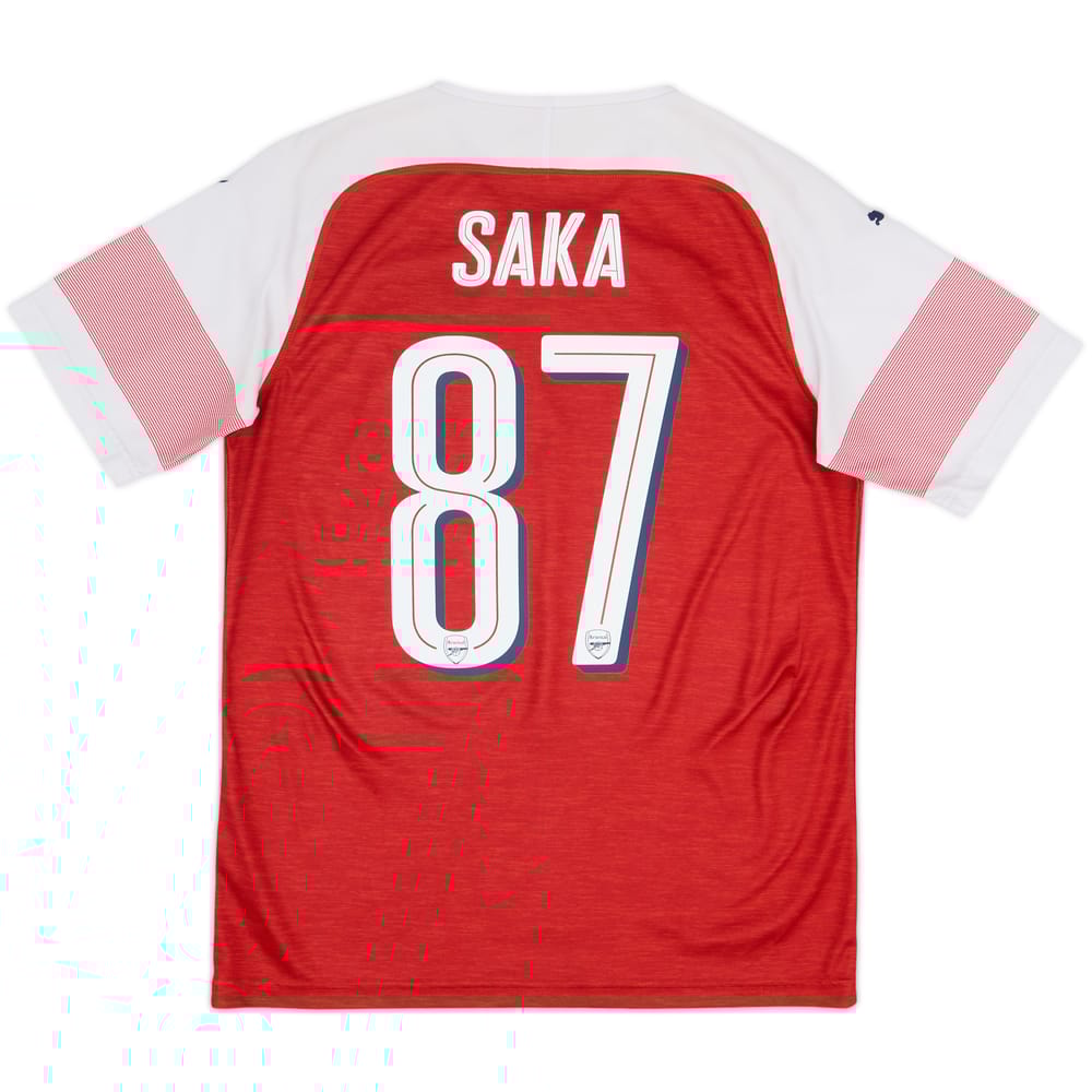 2018-19 Arsenal Home Shirt Saka #87 - 7/10 - (M)