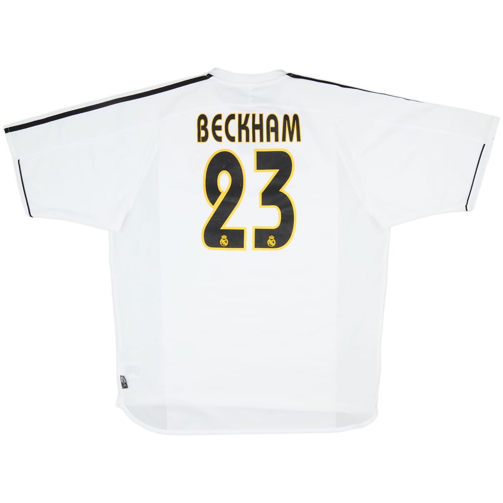 2003-04 Real Madrid Home Shirt Beckham #23 - 7/10 - (XL)