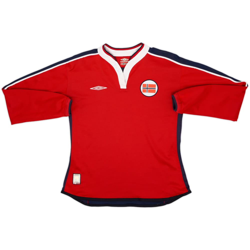 2002-03 Norway Home L/S Shirt - 6/10 - (L.Boys)