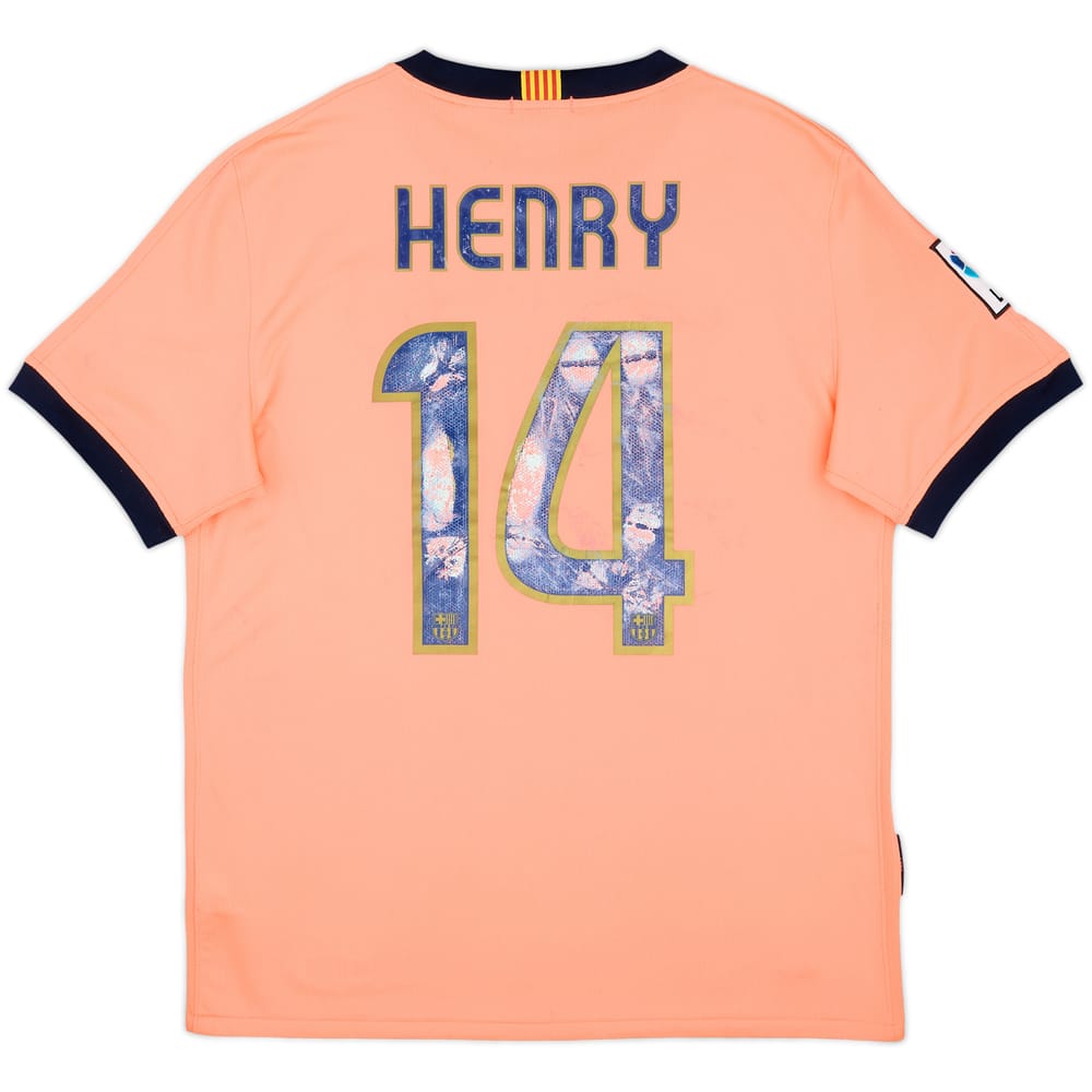2009-10 Barcelona Away Shirt Henry #14 - 4/10 - (M)