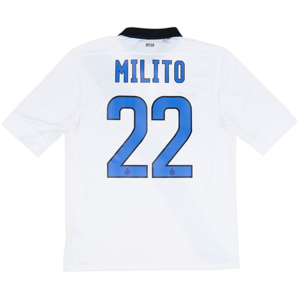 2011-12 Inter Milan Away Shirt Milito #22 - 7/10 - (M)