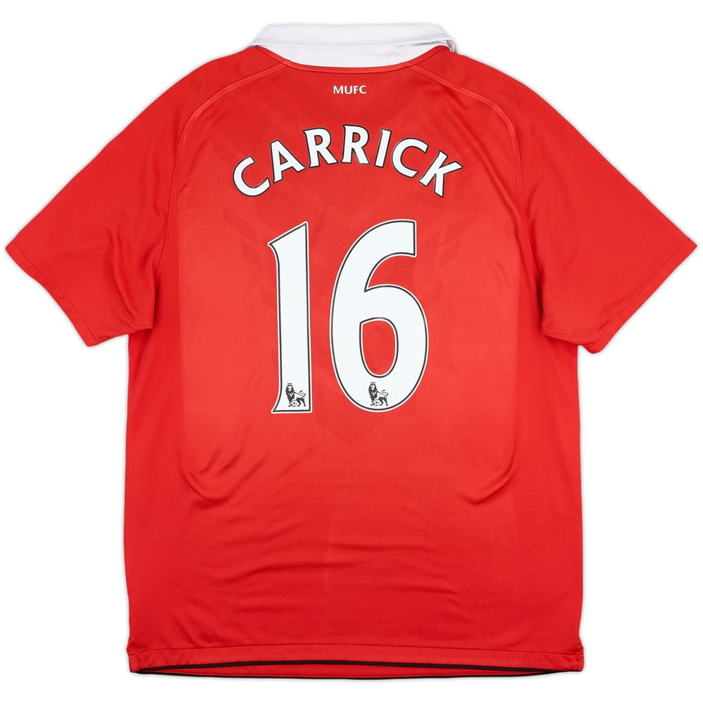 2010-11 Manchester United Home Shirt Carrick #16 - 6/10 - (L)