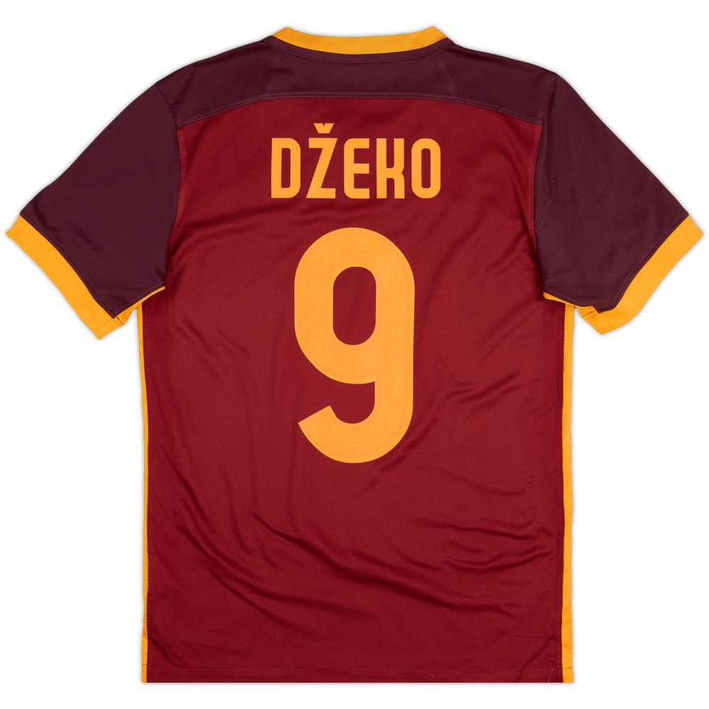 2015-16 Roma Home Shirt Dzeko #9 - 6/10 - (S)