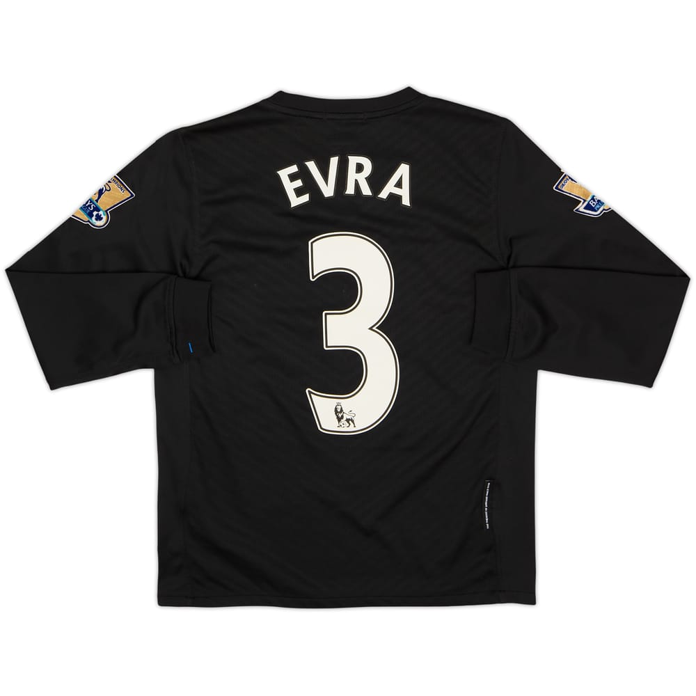 2009-10 Manchester United Away L/S Shirt Evra #3 - 7/10 - (M.Boys)