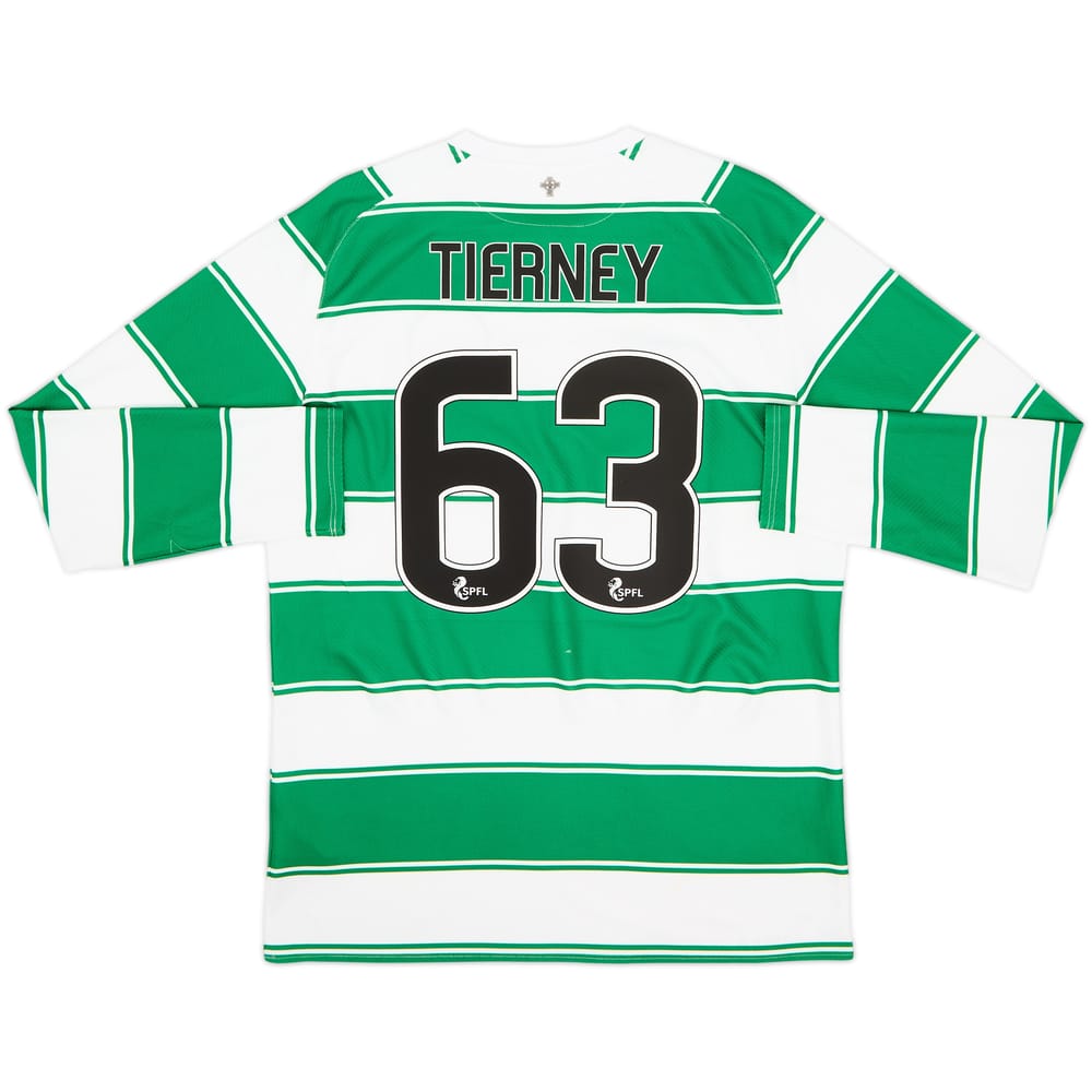 2015-16 Celtic Home L/S Shirt Tierney #63 - 6/10 - (M)