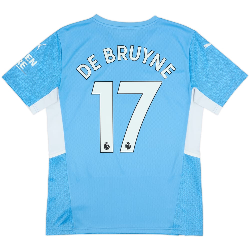 2021-22 Manchester City Home Shirt De Bruyne #17 - 8/10 - (M)