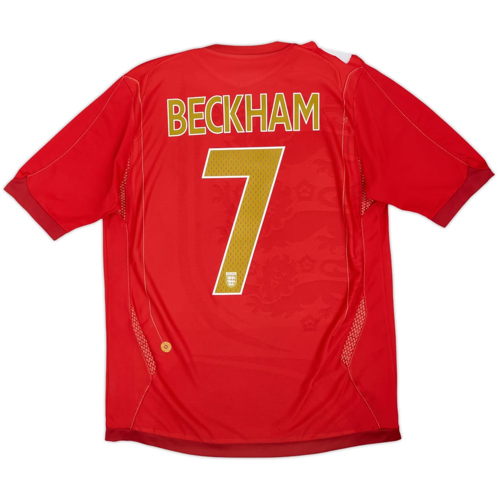 2006-08 England Away Shirt Beckham #7 - 4/10 - (M)