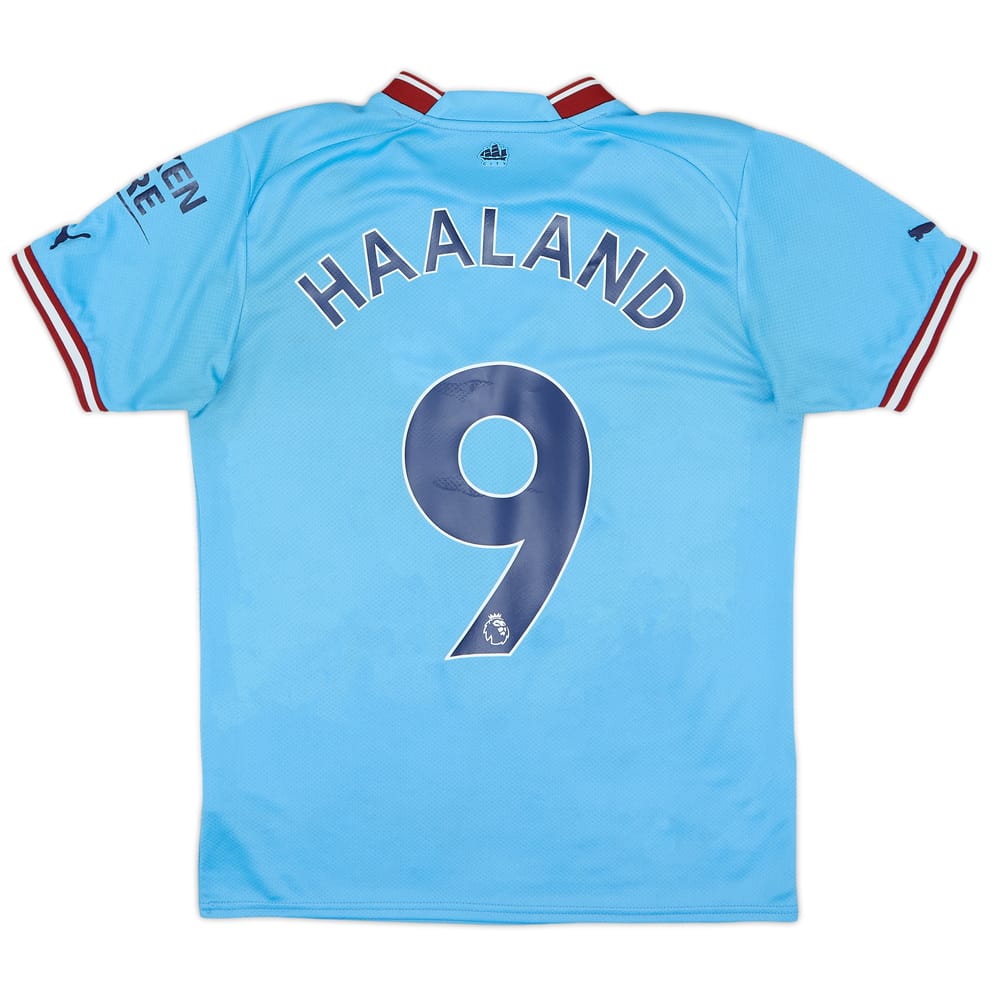 2022-23 Manchester City Home Shirt Haaland #9 - 4/10 - (S)
