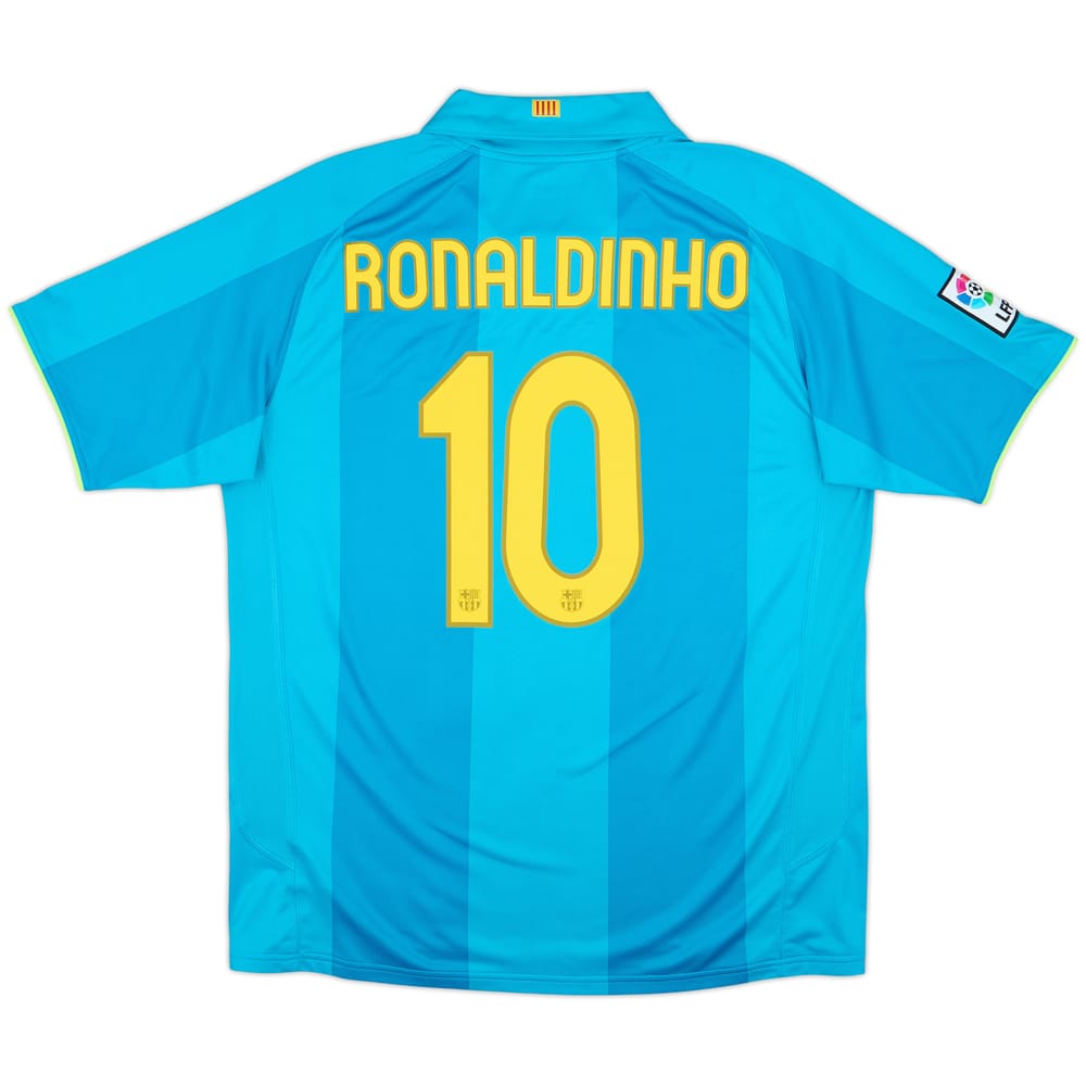 2007-09 Barcelona Away Shirt Ronaldinho #10 - 8/10 - (XL)