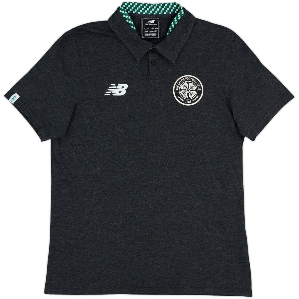 2017-18 Celtic New Balance Polo Shirt - 9/10 - (M)