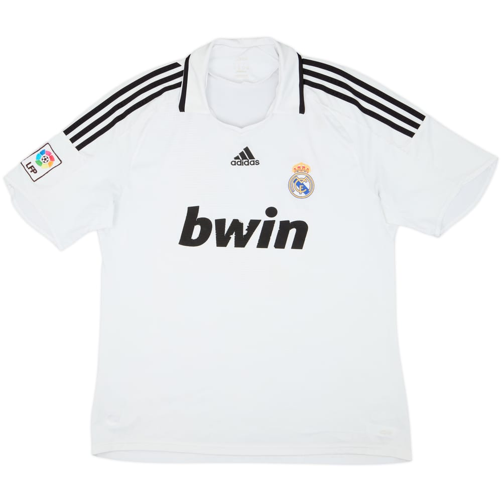 2008-09 Real Madrid Home Shirt - 4/10 - (XL)