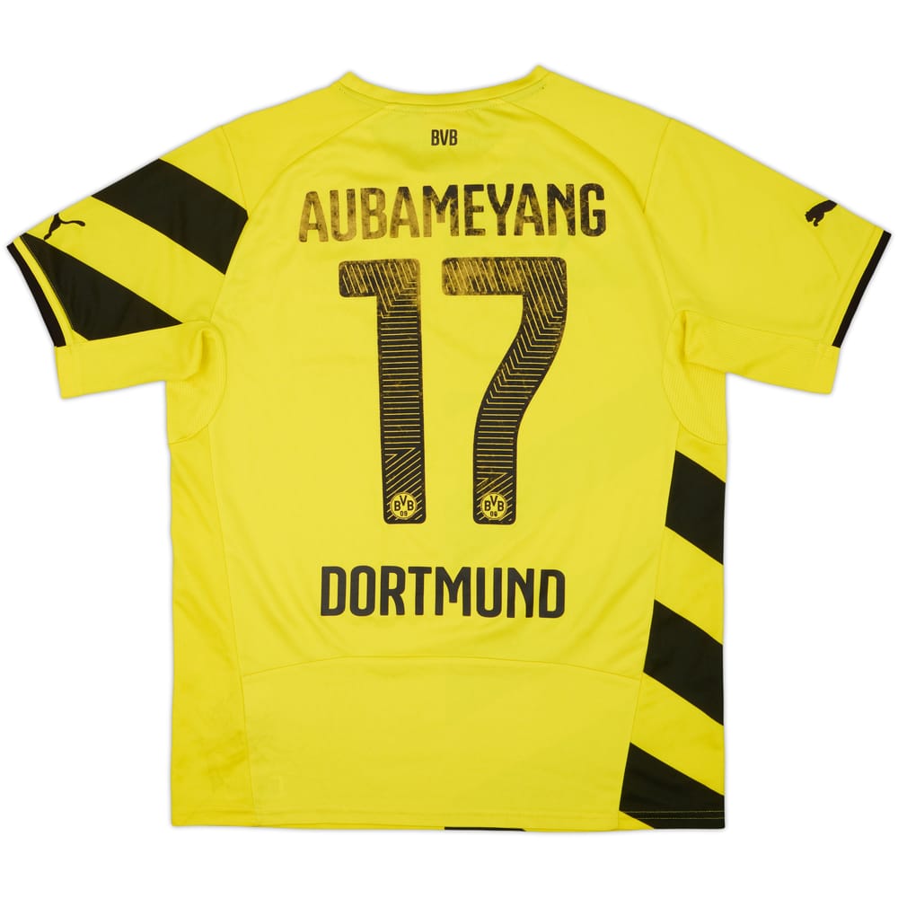 2014-15 Borussia Dortmund Home Shirt Aubameyang #17 - 5/10 - (M)