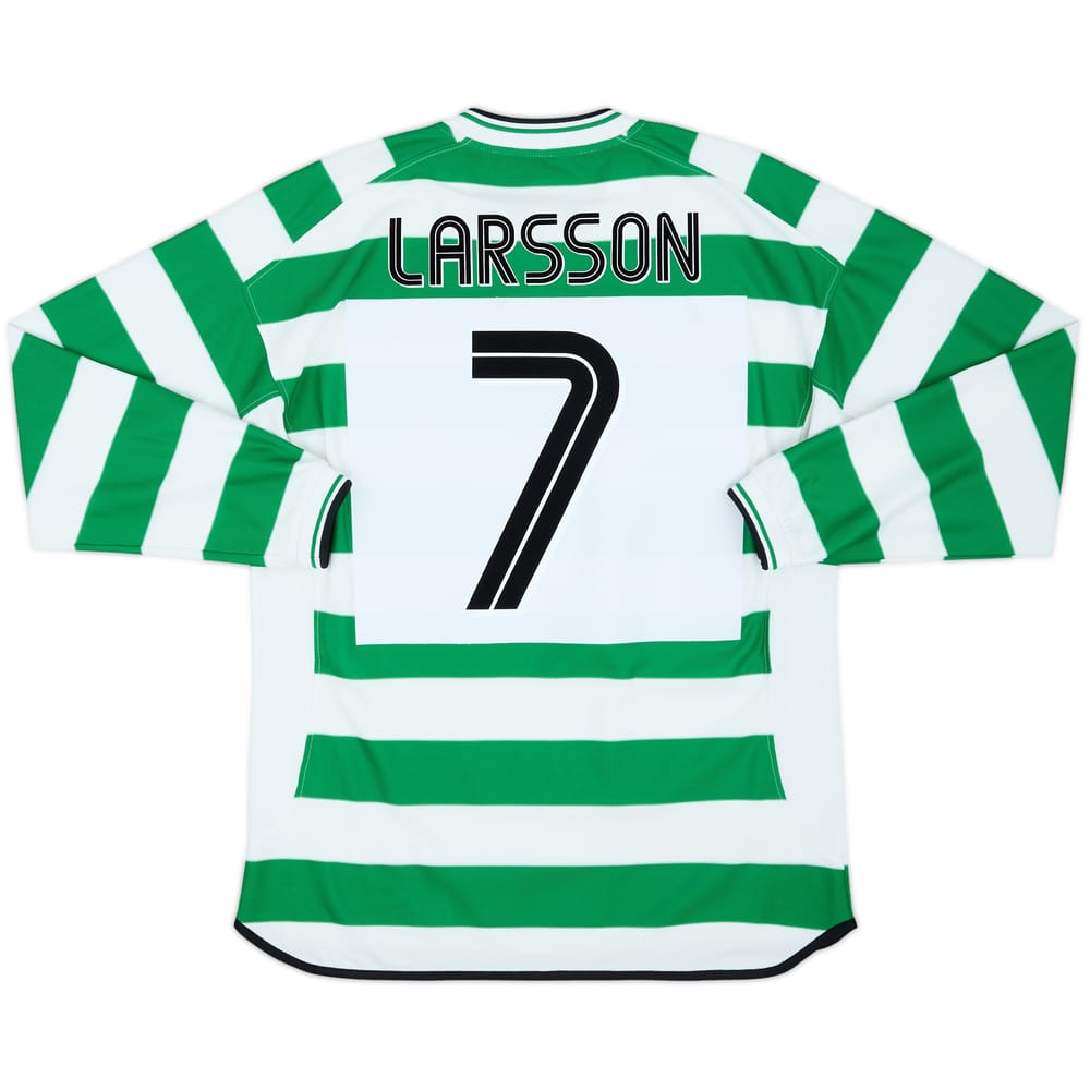 Camiseta de local del Celtic 2001-03 L/S Larsson #7 - 6/10 - (L)